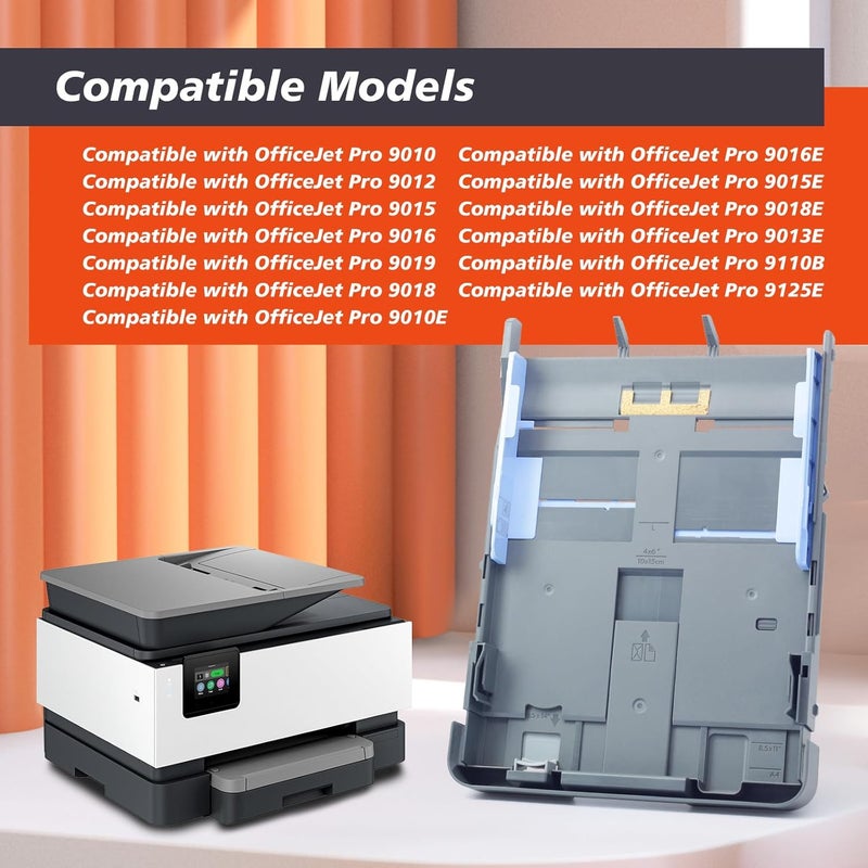 Mhrxusd Paper Output Input Delivery Tray Compatible with HP OfficeJet Pro 9010 9012 9015 9016 9019 9018 9010E 9016E 9015E 9018E 9013E 9110B 9125E Printer Replacement Parts - Image 3